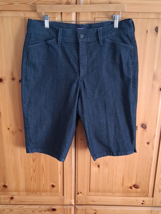NYDJ Pants - NYDJ Dark Wash Denim Stretch Lift Tuck Fit Summer Bermuda Shorts Plus Size 14